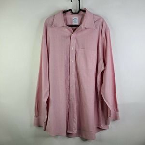 Brooks Brothers Slim Fit Red Check Long Sleeve Casual Shirt Size 17.5 - 4/5